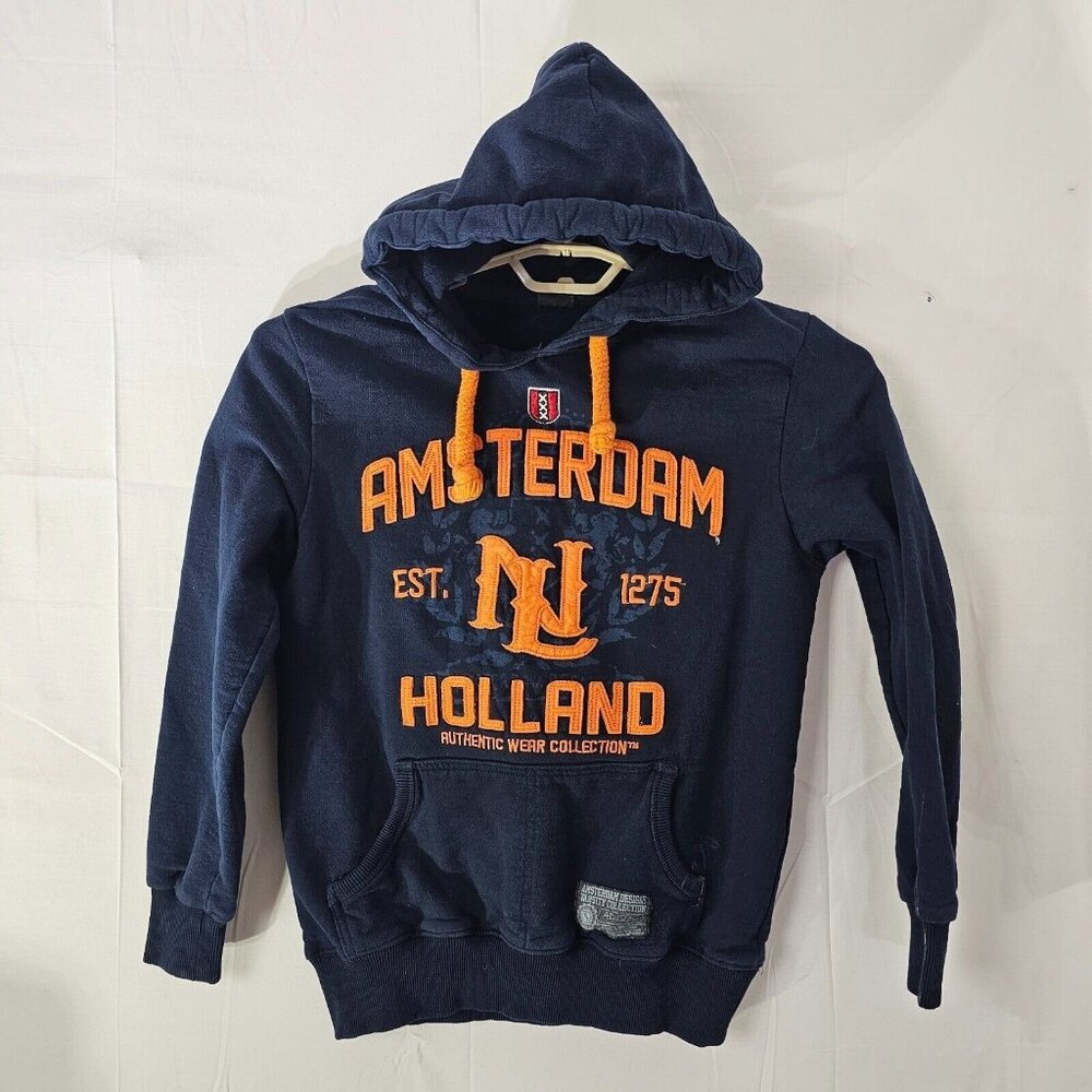 READ Amsterdam Designs Hoodie Youth Kids M Blue Amsterdam Holland Sweatshirt